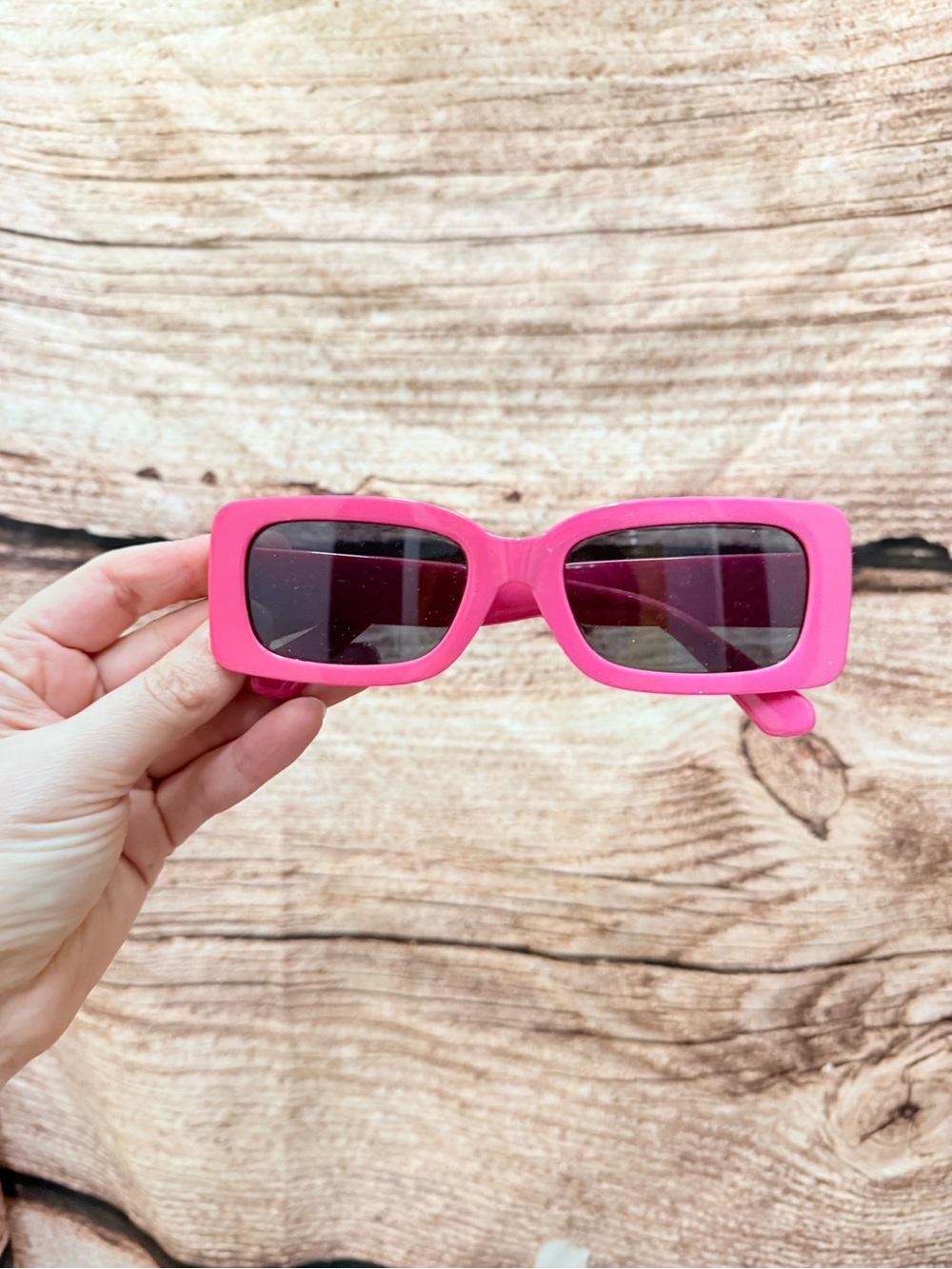Pink Rectangular Sunglasses